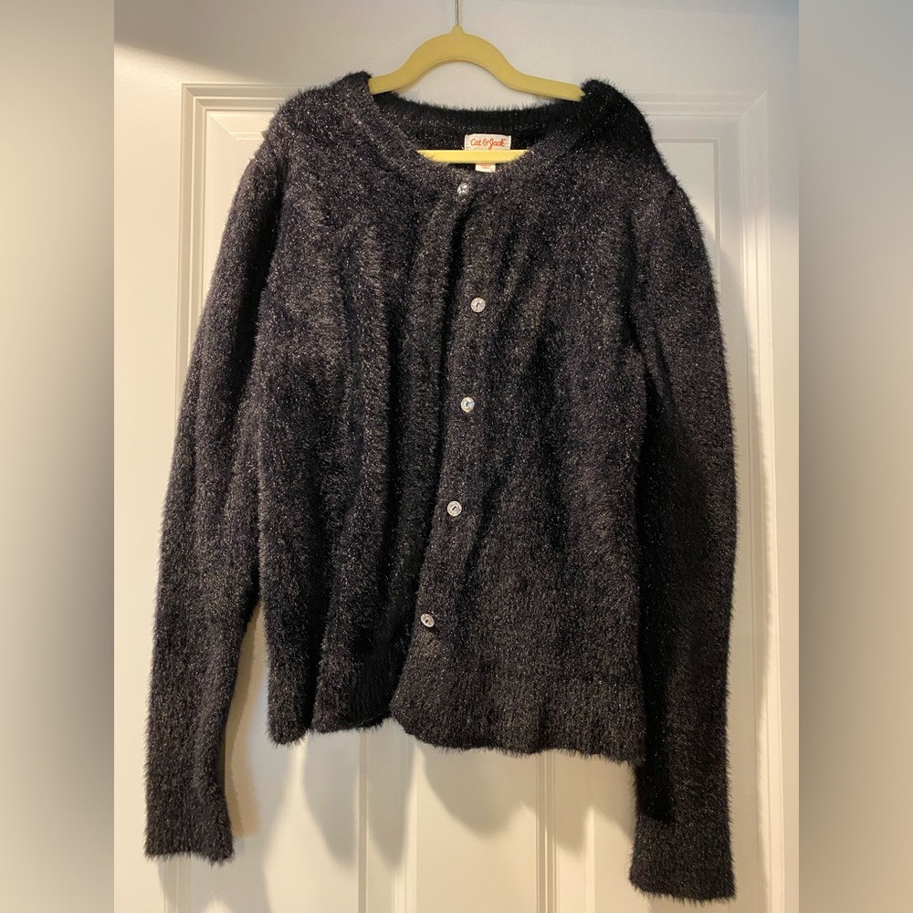 Cat & Jack Girls Size 10/12 Black Cardigan